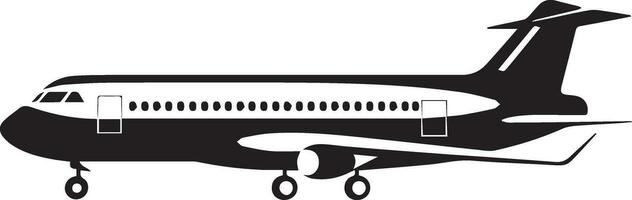 aereo vettore silhouette nero colore 6