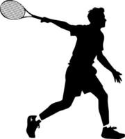 tennis giocatore vettore silhouette illustrazione 11