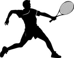 tennis giocatore vettore silhouette illustrazione 10