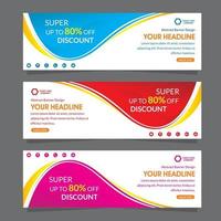 modello di banner web astratto promozione speciale super vettore