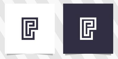 lettera pp logo design vettore