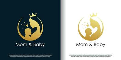 mamma bambino logo design vettore con creativo concetto