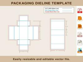 indistrutto rimboccare fine scatola Dieline modello vettore