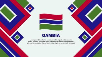 Gambia bandiera astratto sfondo design modello. Gambia indipendenza giorno bandiera sfondo vettore illustrazione. Gambia cartone animato