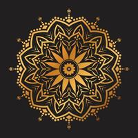 d'oro lusso mandala vettore disegno, mandala per henné, mehndi, tatuaggio, decorativo etnico ornamentale elementi, orientale modelli