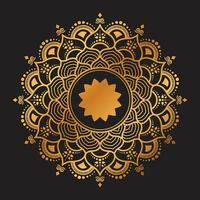 d'oro lusso mandala vettore disegno, mandala per henné, mehndi, tatuaggio, decorativo etnico ornamentale elementi, orientale modelli