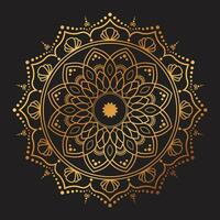 d'oro lusso mandala vettore disegno, mandala per henné, mehndi, tatuaggio, decorativo etnico ornamentale elementi, orientale modelli