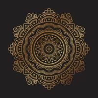 d'oro lusso mandala vettore disegno, mandala per henné, mehndi, tatuaggio, decorativo etnico ornamentale elementi, orientale modelli