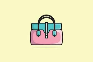 elegante pelle borse, di moda casuale stile borse vettore illustrazione. bellezza moda oggetti icona concetto. alla moda donna borse vettore design.