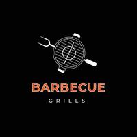 barbecue griglie logo design modello vettore