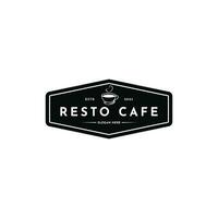 caffè tazza logo design per caffè negozio ristorante Vintage ▾ retrò francobollo stile vettore