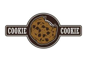 cioccolato biscotti logo design modello vettore