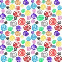 astratto colorato spirale linea arte scarabocchio modello sfondo vettore