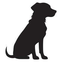 un' maggie cane nero silhouette vettore