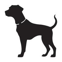 un' max cane nero silhouette vettore