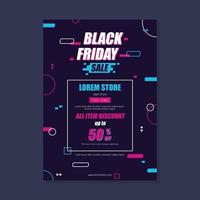 poster di vendita del venerdì nero moderno vettore