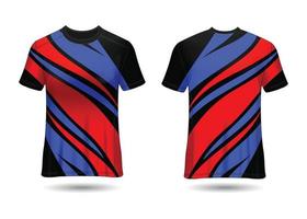 t-shirt design sportivo. maglia da corsa. vista anteriore e posteriore uniforme. vettore