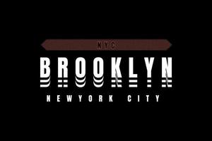 brooklyn, mockup di t-shirt vettore