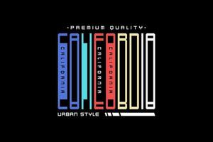 california, design vintage retrò vettore