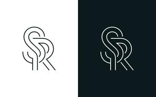 sr lettera creativo logo design vettore