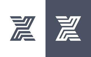 x lettera logo design vettore
