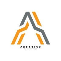 un' lettera creativo logo design vettore