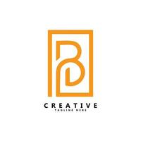 b lettera logo design vettore