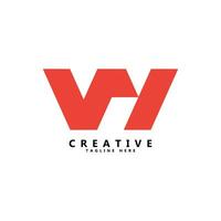 w lettera logo design vettore