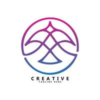 design creativo del logo dell'uccello vettore