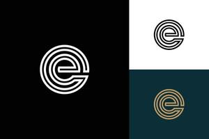 lettera e monogramma vettore logo design