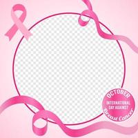 disegno vettoriale di cancro al seno twibbon