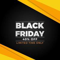 banner del black friday promozione modello solo per un tempo limitato vettore