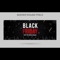 black friday banner ballon vector sparkle effec