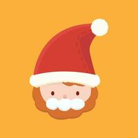elfo uomo con Natale cappello colorato ornamenti icona. inverno evento. Natale decorazioni. contento nuovo anno. scarabocchio elementi. vettore