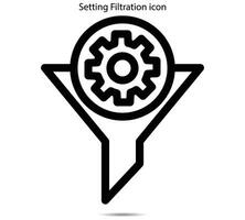 ambientazione filtrazione icona vettore
