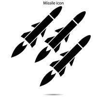 missile icona, vettore illustrazione