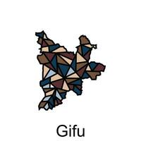 carta geografica città di gifu disegno, alto dettagliato vettore carta geografica - Giappone vettore design modello, adatto per il tuo azienda