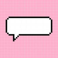 pixel stretto orizzontale dialogo scatola su un' rosa scacchi sfondo. illustrazione nel il stile di un 8 bit retrò gioco, controllore, carino telaio per iscrizioni. vettore