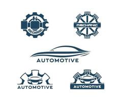 collezione di elementi logo meccanici vettore