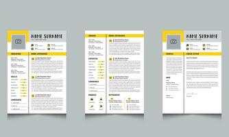 creativo curriculum vitae disposizione con copertina lettera lavori CV design vettore