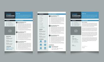 moderno curriculum vitae disposizione con copertina lettera design elemento vettore