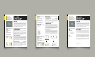 professionista curriculum vitae CV design modello vettore