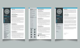 creativo semplice curriculum vitae CV design vettore