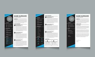 digitale marketing creativo curriculum vitae design modello vettore