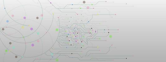 astratto collegamento punti e Linee con circuito tavola tecnologia concetto sfondo. vettore illustrazione.