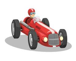 classico formula da corsa auto cartone animato illustrazione vettore