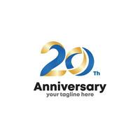 vettore 20 th anniversario logo design ispirazione