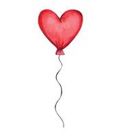 palloncino rosso a forma di cuore. illustrazione vettoriale