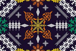 ikat etnico azteco ricamo stile.figura geometrico orientale tradizionale arte modello.disegno per ikat sfondo,carta da parati,moda,abbigliamento,avvolgimento,tessuto,elemento,pareo,grafica,vettore illustrazione. vettore