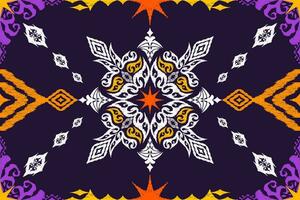 ikat etnico azteco ricamo stile.figura geometrico orientale tradizionale arte modello.disegno per ikat sfondo,carta da parati,moda,abbigliamento,avvolgimento,tessuto,elemento,pareo,grafica,vettore illustrazione. vettore